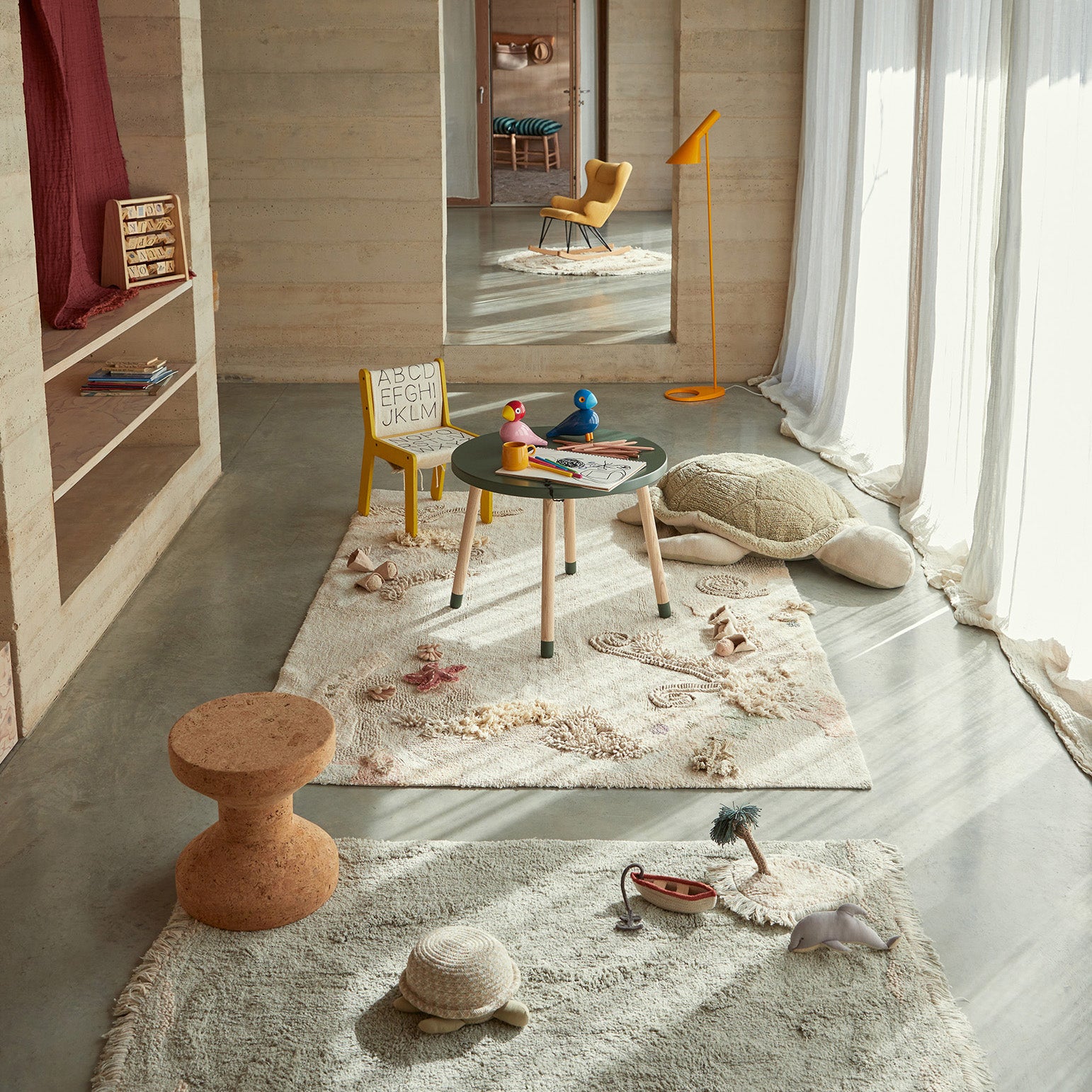 WASHABLE PLAY RUG - SEABED