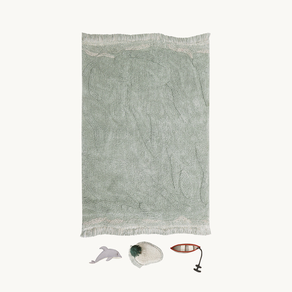 WASHABLE PLAY RUG - WAVES