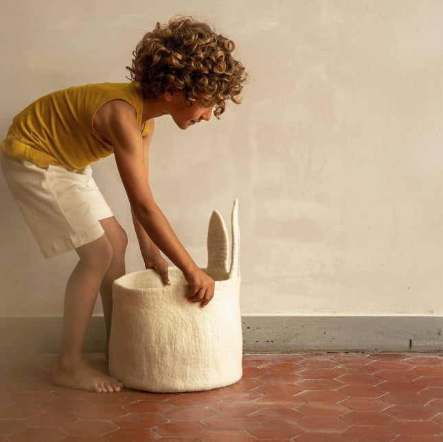 Bunny - Wool basket