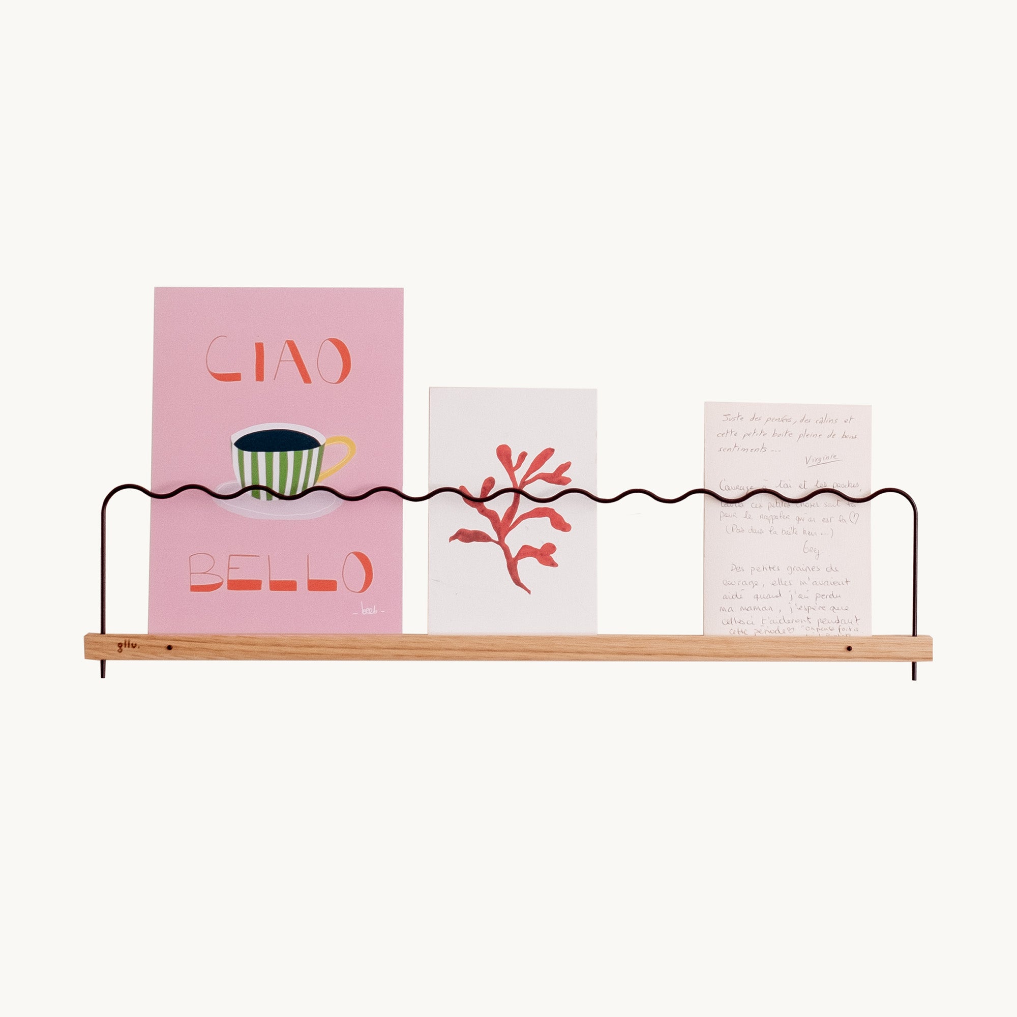 Wave - Display shelf - Oxblood/Medium
